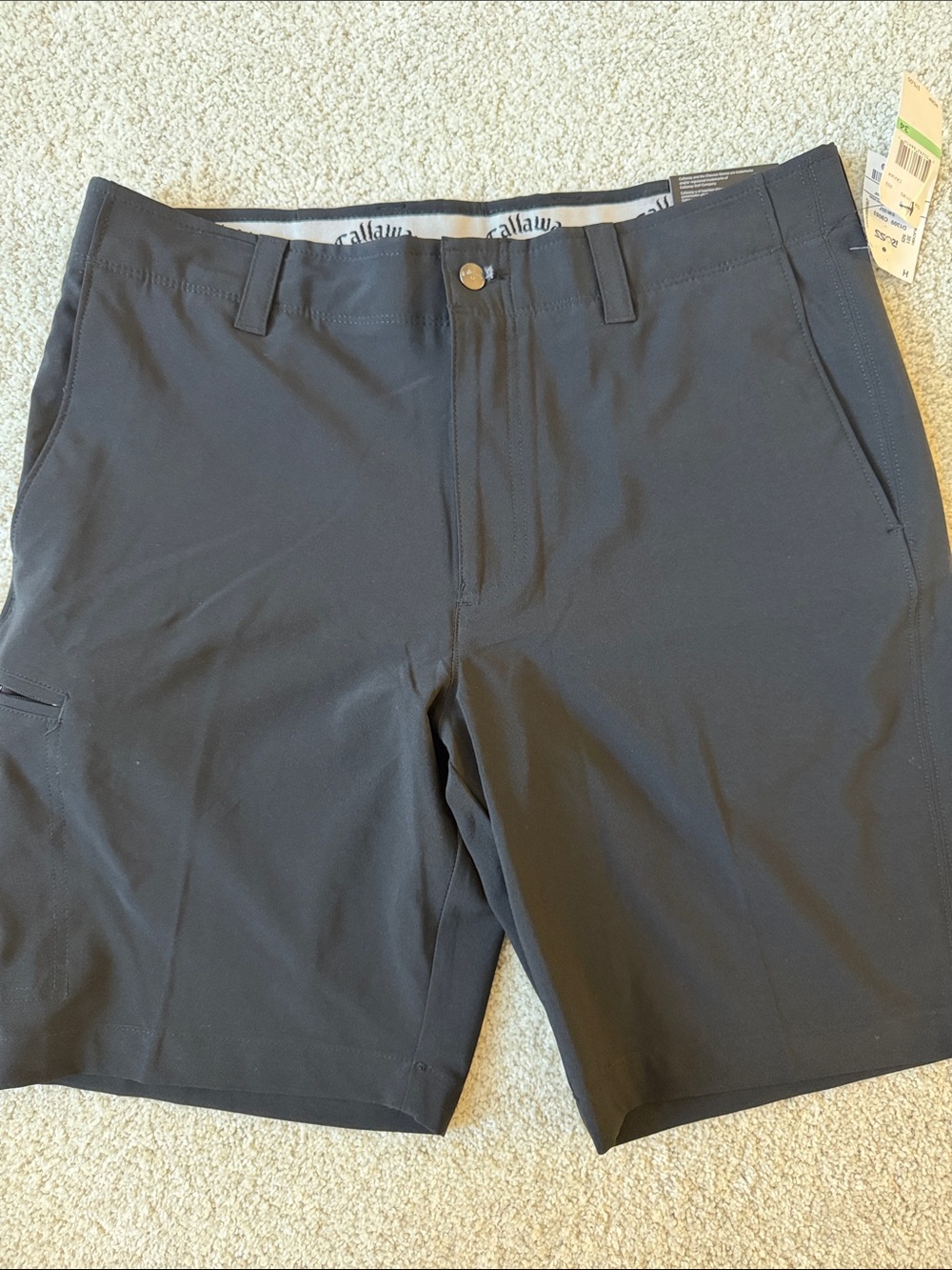 NWT Men's Callaway Black Performance Golf Shorts (34)